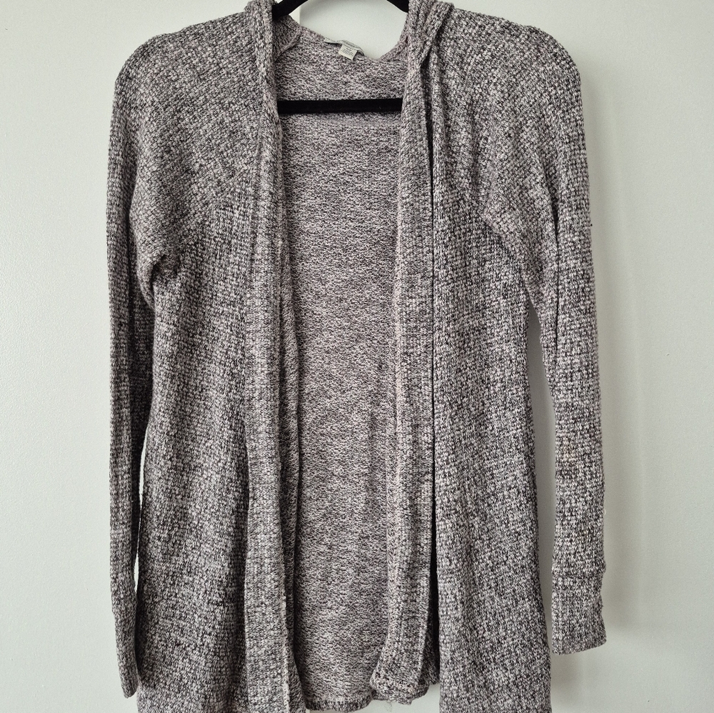 American Eagle Outfitters Gray Open-Front Sweater